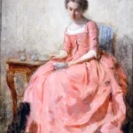 Girl in a pink dress by Charles Chaplin