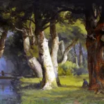 Study of Birch Trees, Josephine Bowes