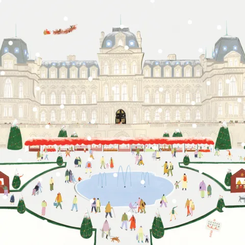 Illustration of The Bowes Museum Christmas Market