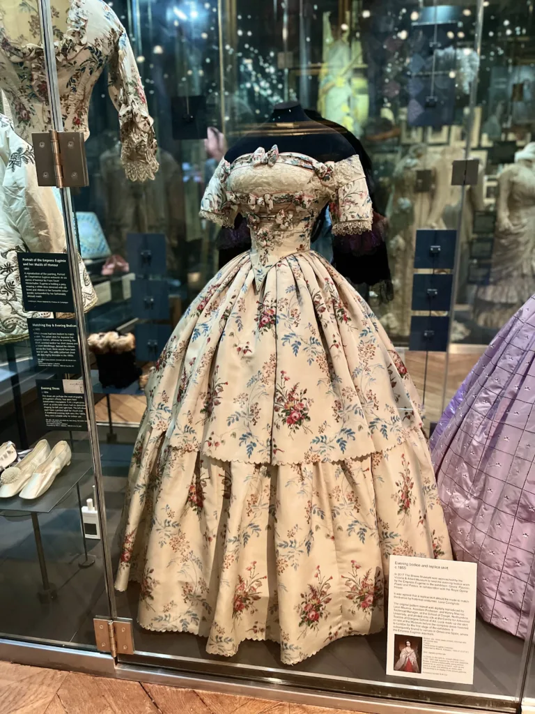 Empress Eugenie’s bodice complete with its fabulous reproduction skirt