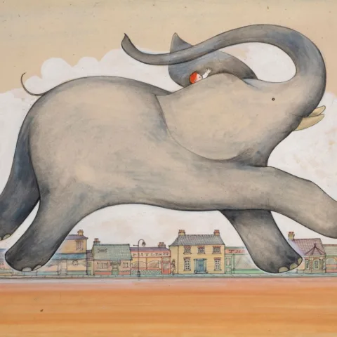 Detail from the Elephant and the Bad Baby illustration by Raymond Briggs