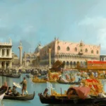 Detail from a Canaletto painting